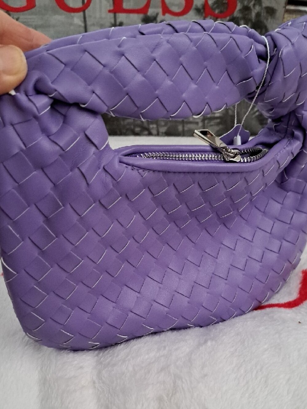 Purple Woven Bag Purse - Stylish Women's - Picture 3 of 8